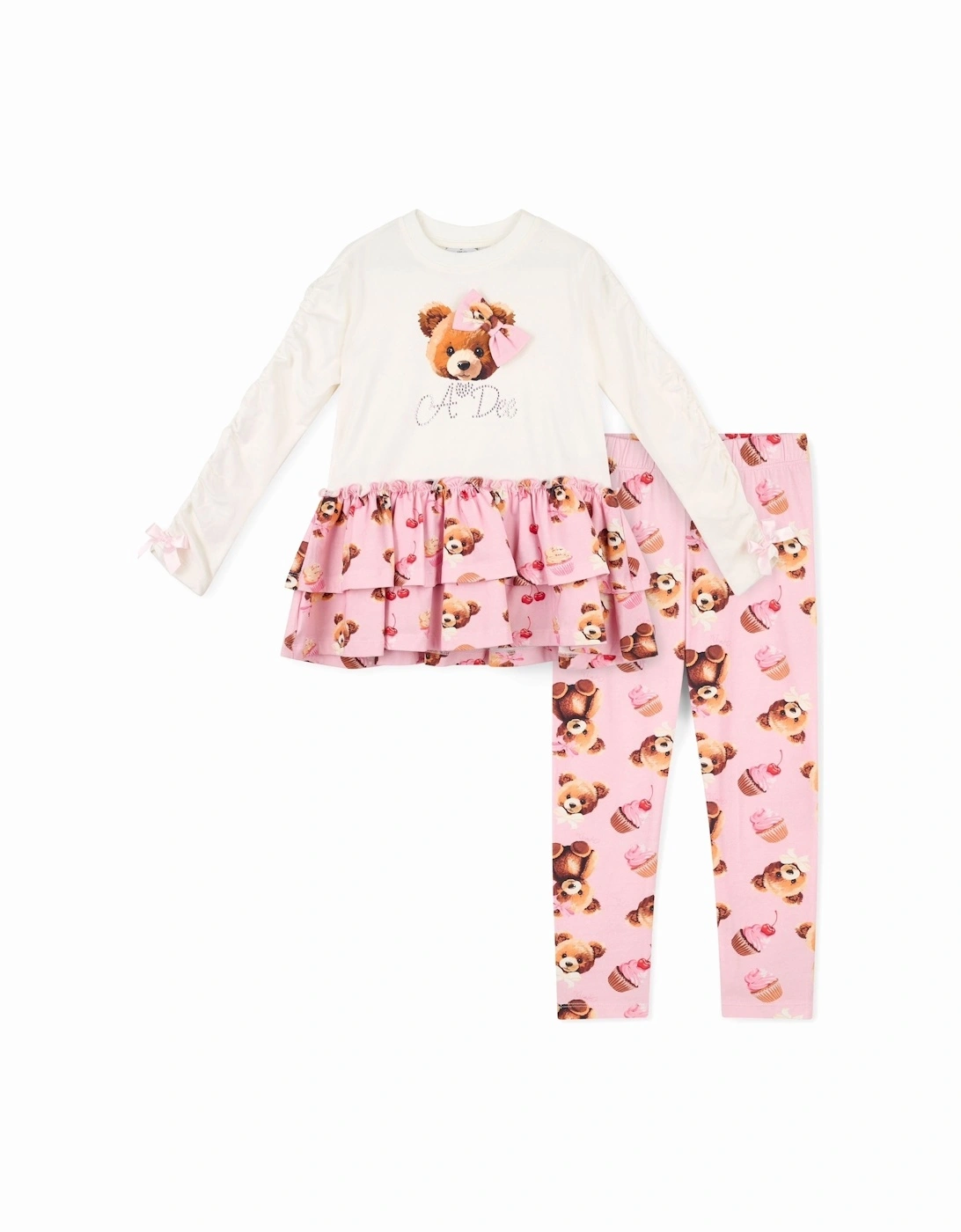 MADISON BEAR PRINT LEGGINGS SET W252510, 7 of 6