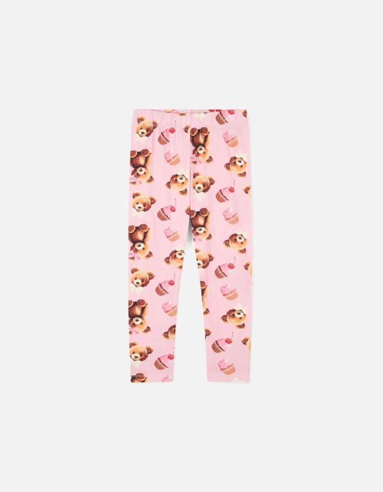 MADISON BEAR PRINT LEGGINGS SET W252510