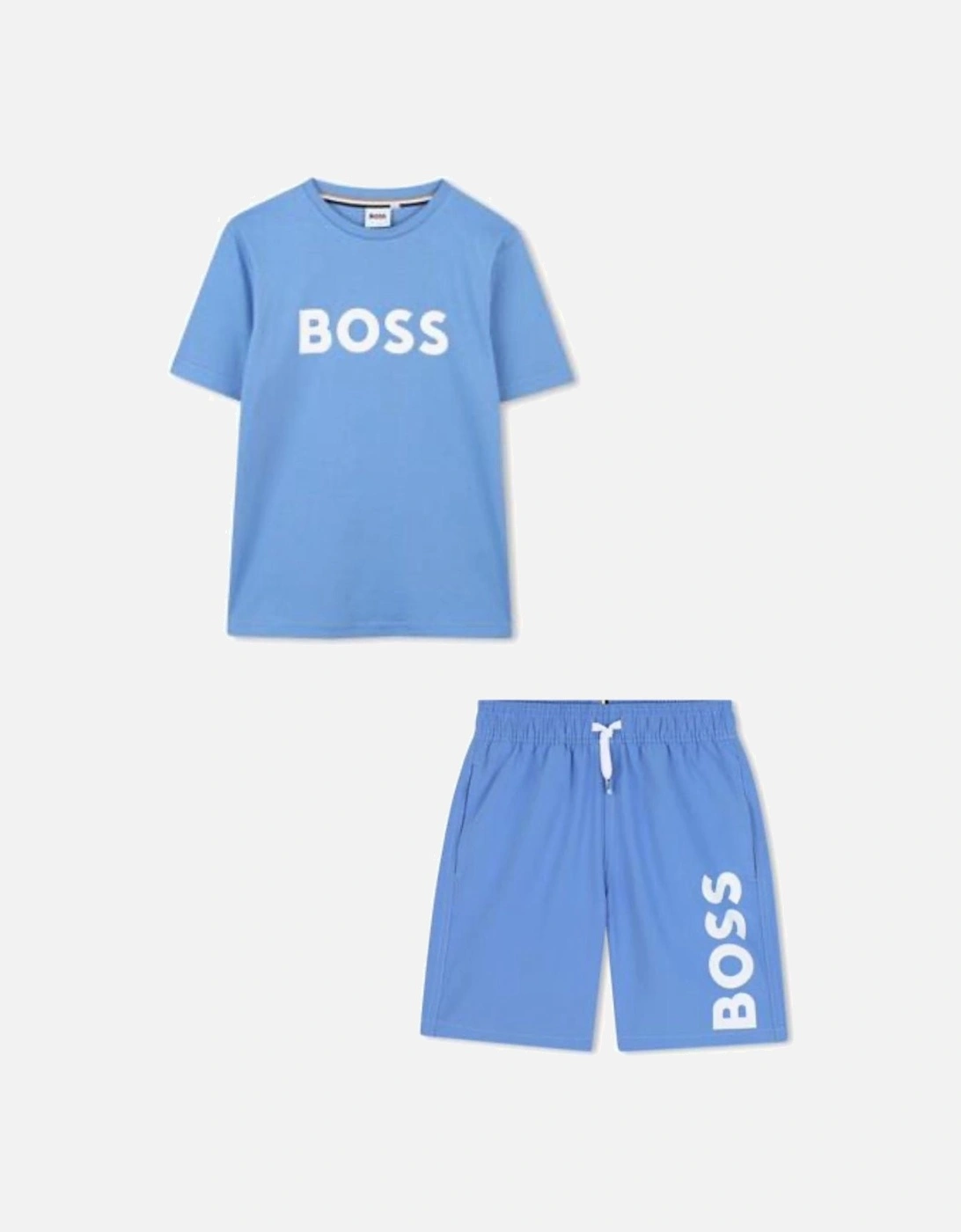 BOSS MID BLUE SWIMSHORTS SET, 2 of 1