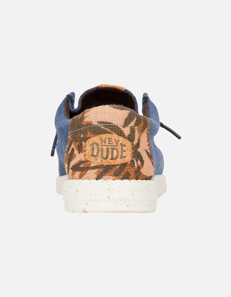 Wally Palm Jute Shoe Navy