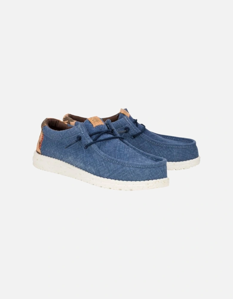 Wally Palm Jute Shoe Navy
