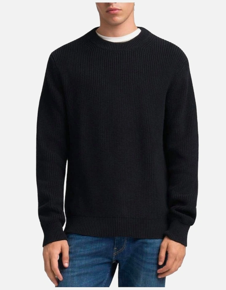 Chunky Knit Jumper Dark Navy