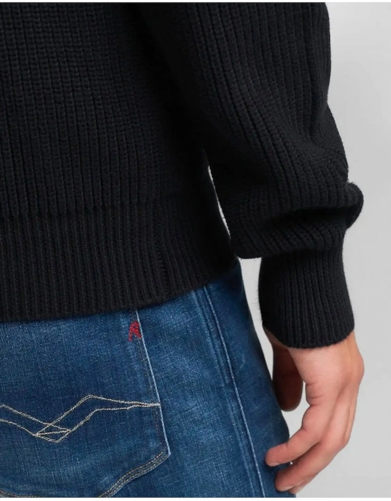 Chunky Knit Jumper Dark Navy