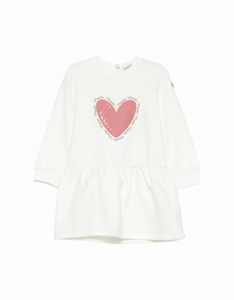 Baby Heart Dress White