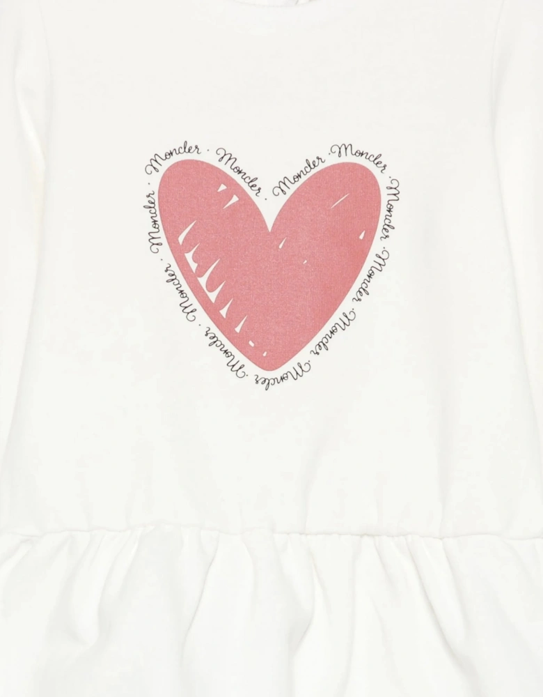 Baby Heart Dress White