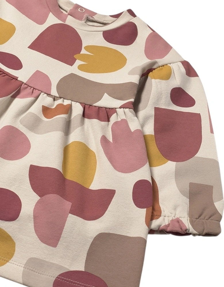 Girls Multicoloured Print Sweat Dress