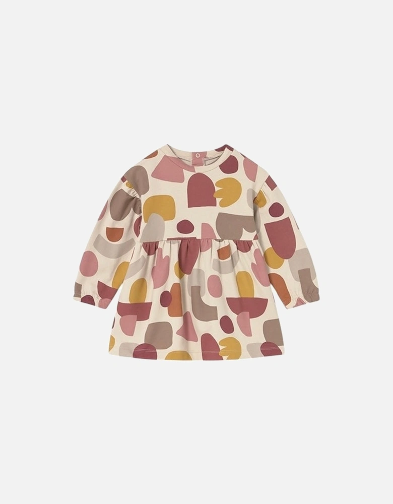 Girls Multicoloured Print Sweat Dress