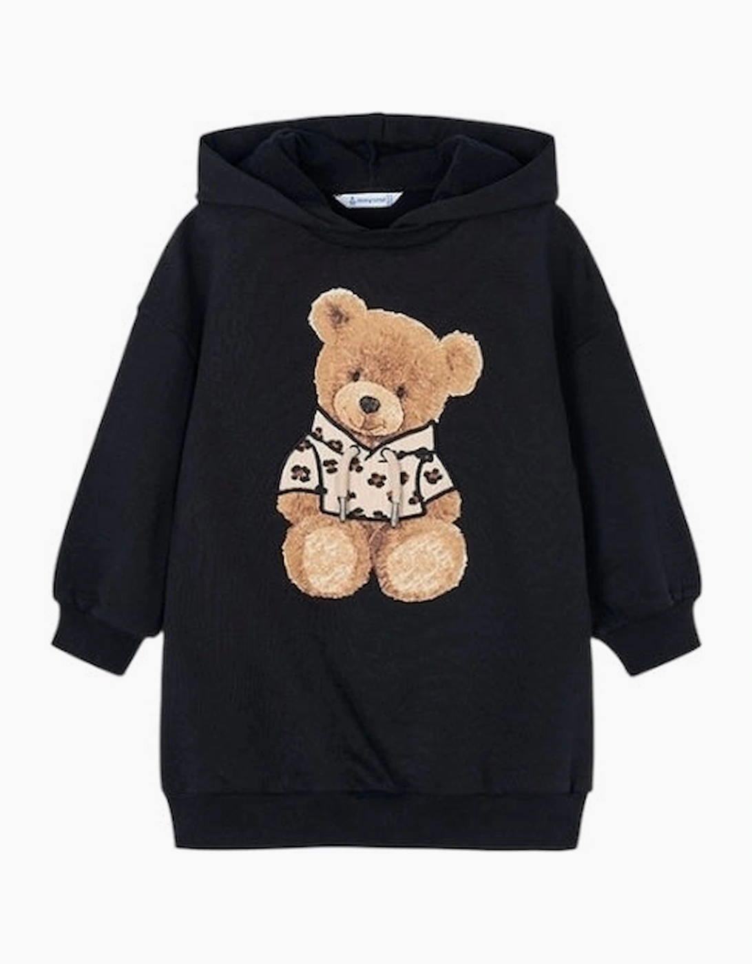 Mayoral Girls Black Hooded Jumper Dress - Size: 4 years