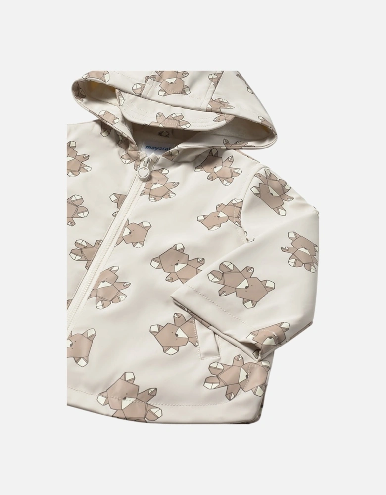 Girls Sand Bear Rain Coat