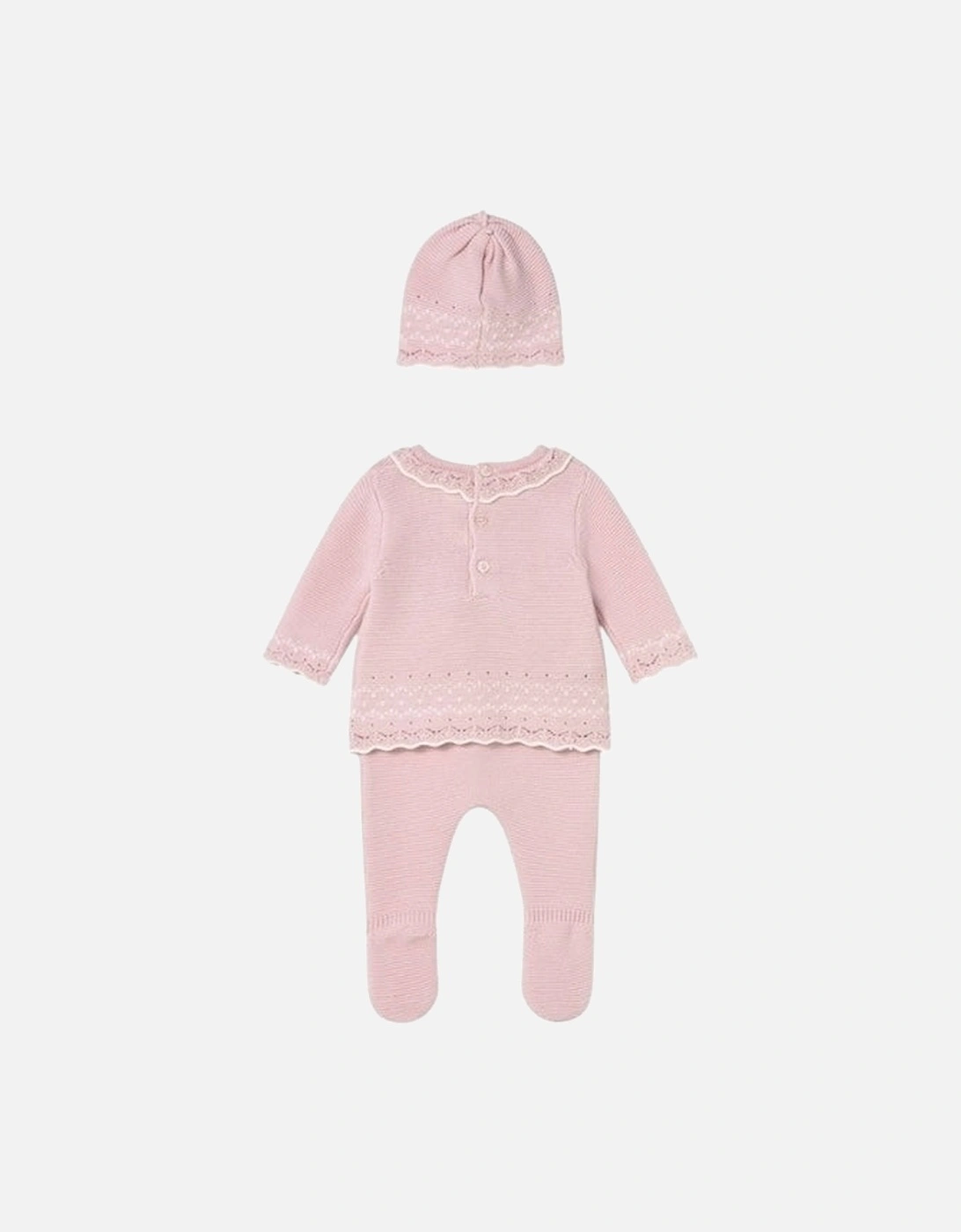 Girls Pale Pink Knit Pant Set