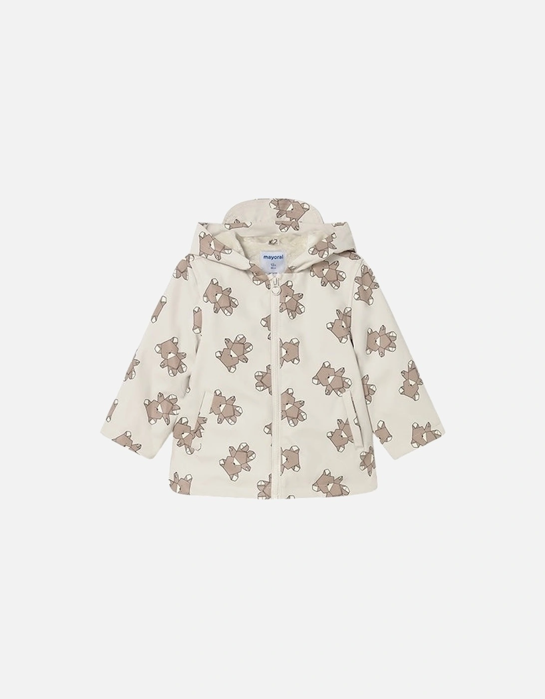 Girls Sand Bear Rain Coat, 4 of 3