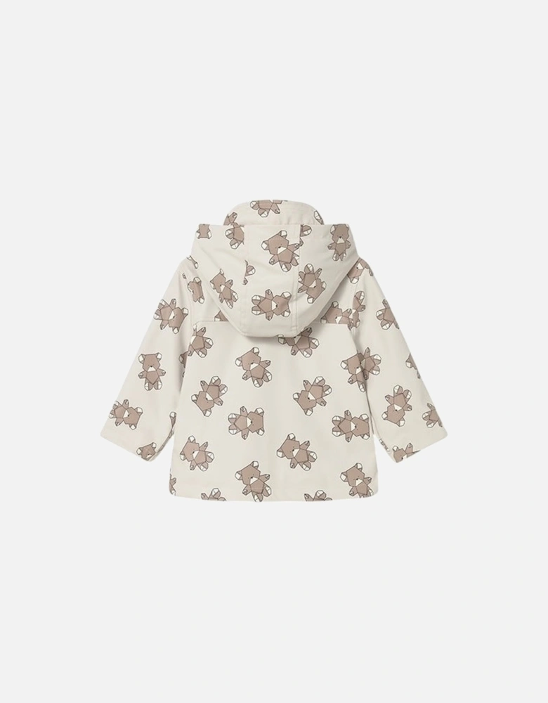 Girls Sand Bear Rain Coat