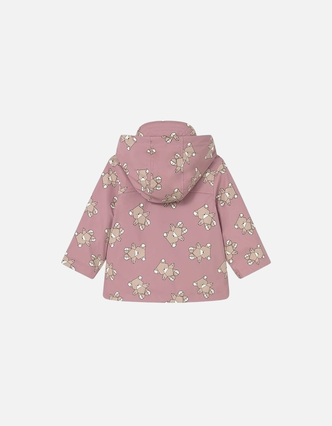 Girls Pink Bear Rain Coat