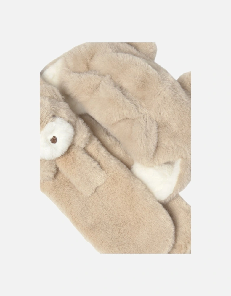 Faux Fur Bear Hat and Scarf Set