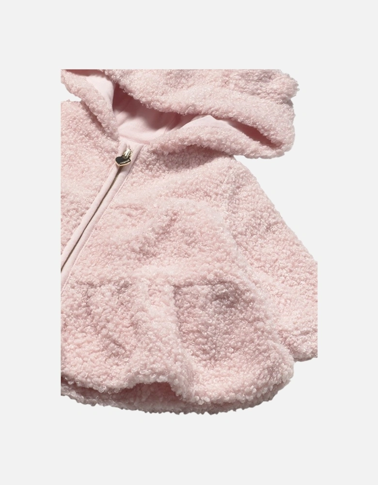 Girls Pale Pink Boucle Jacket