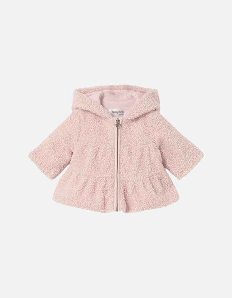 Girls Pale Pink Boucle Jacket