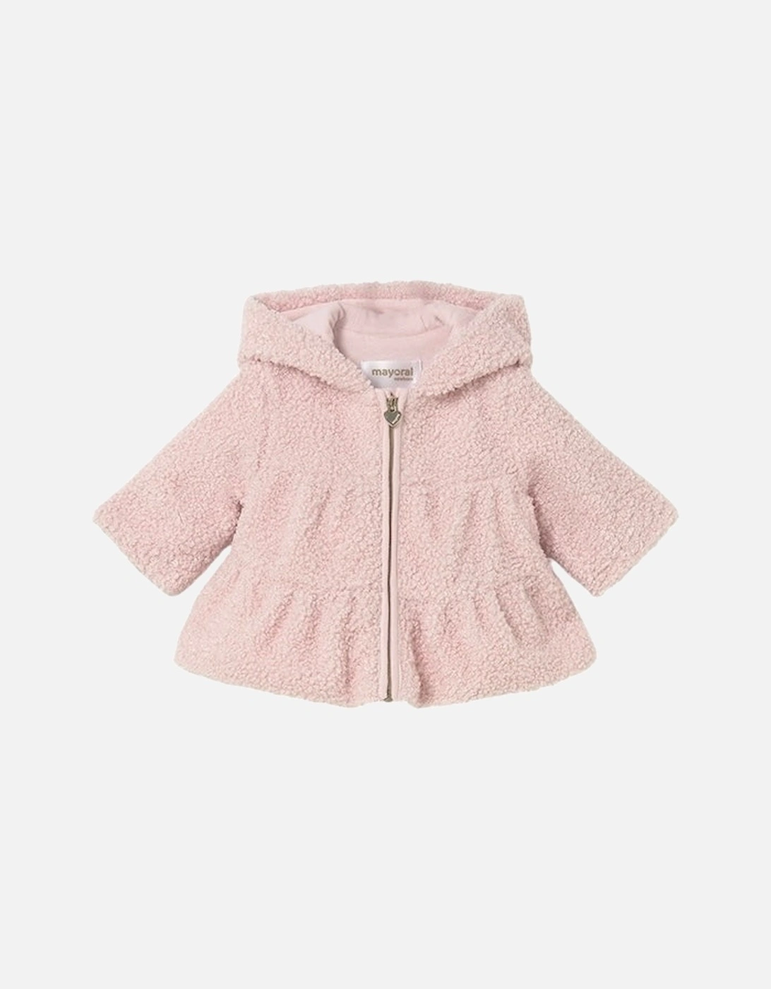 Girls Pale Pink Boucle Jacket, 4 of 3