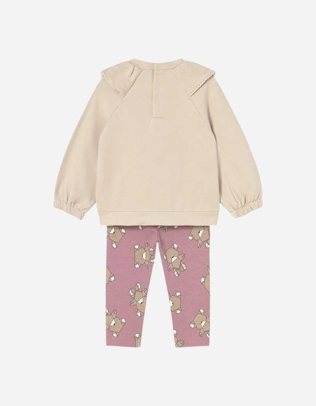 Girls Pink Bear Jumper Legging Set