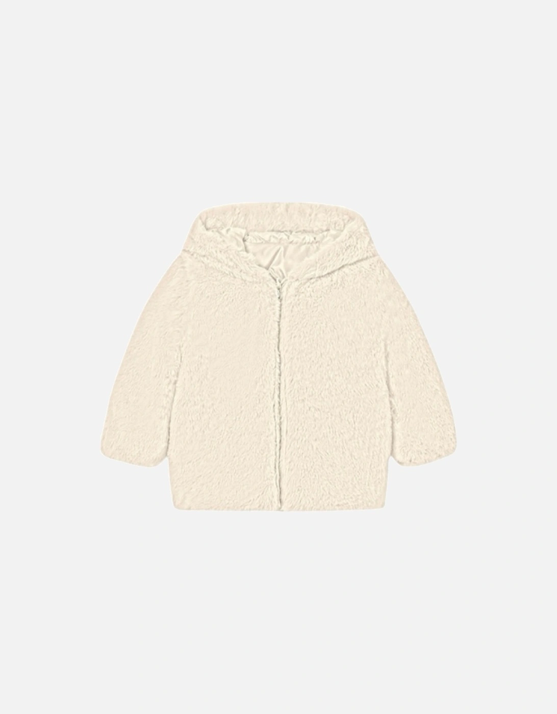 Girls Sand Reversible Fluffy Coat
