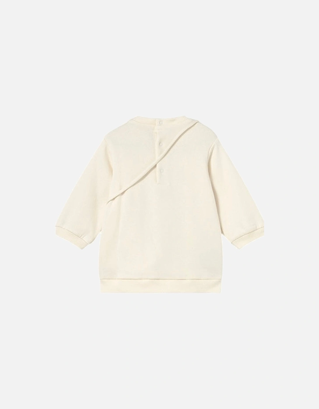 Girls Cream Fluffy Bag Dress
