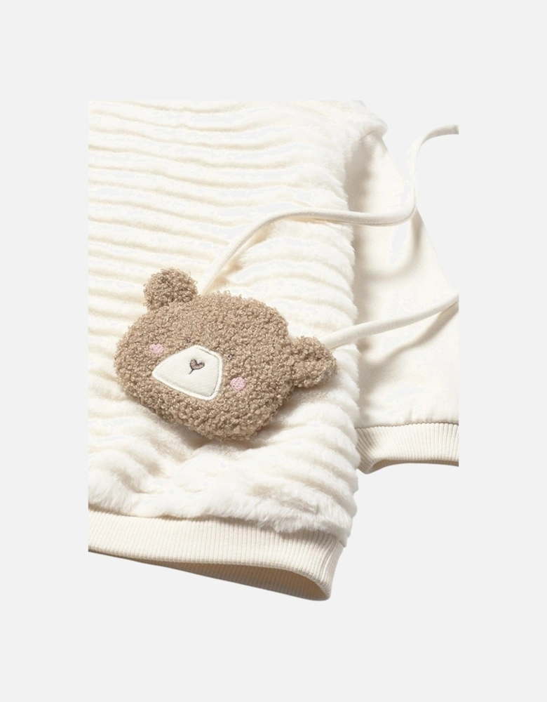 Girls Cream Fluffy Bag Dress