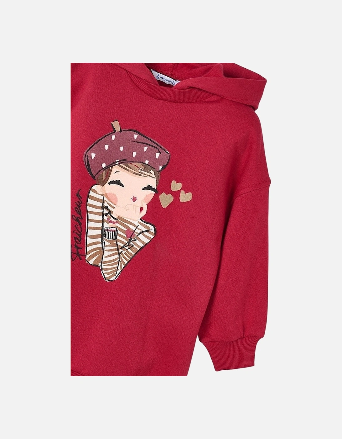 Girls Red Hooded Jumper Dress