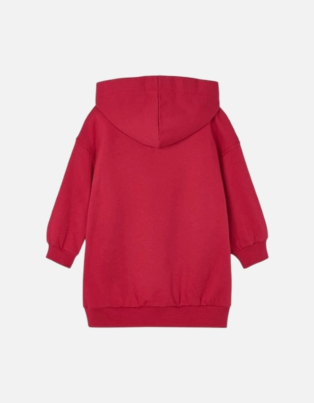 Girls Red Hooded Jumper Dress