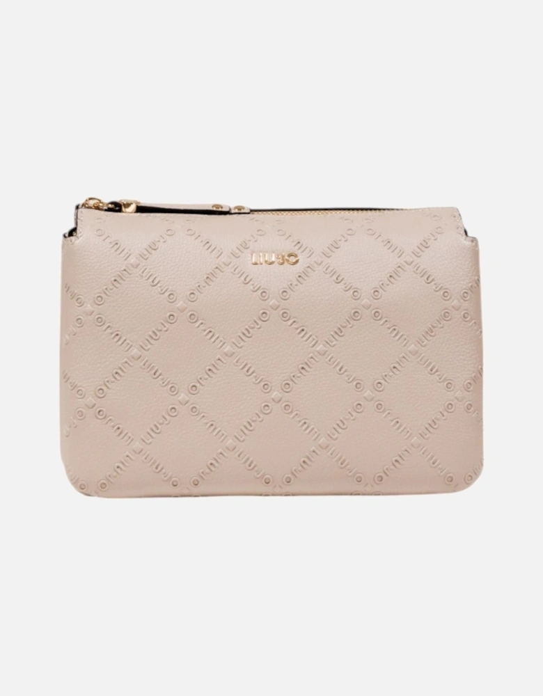 Shoulder Bag with Zip Closure Women - Beige