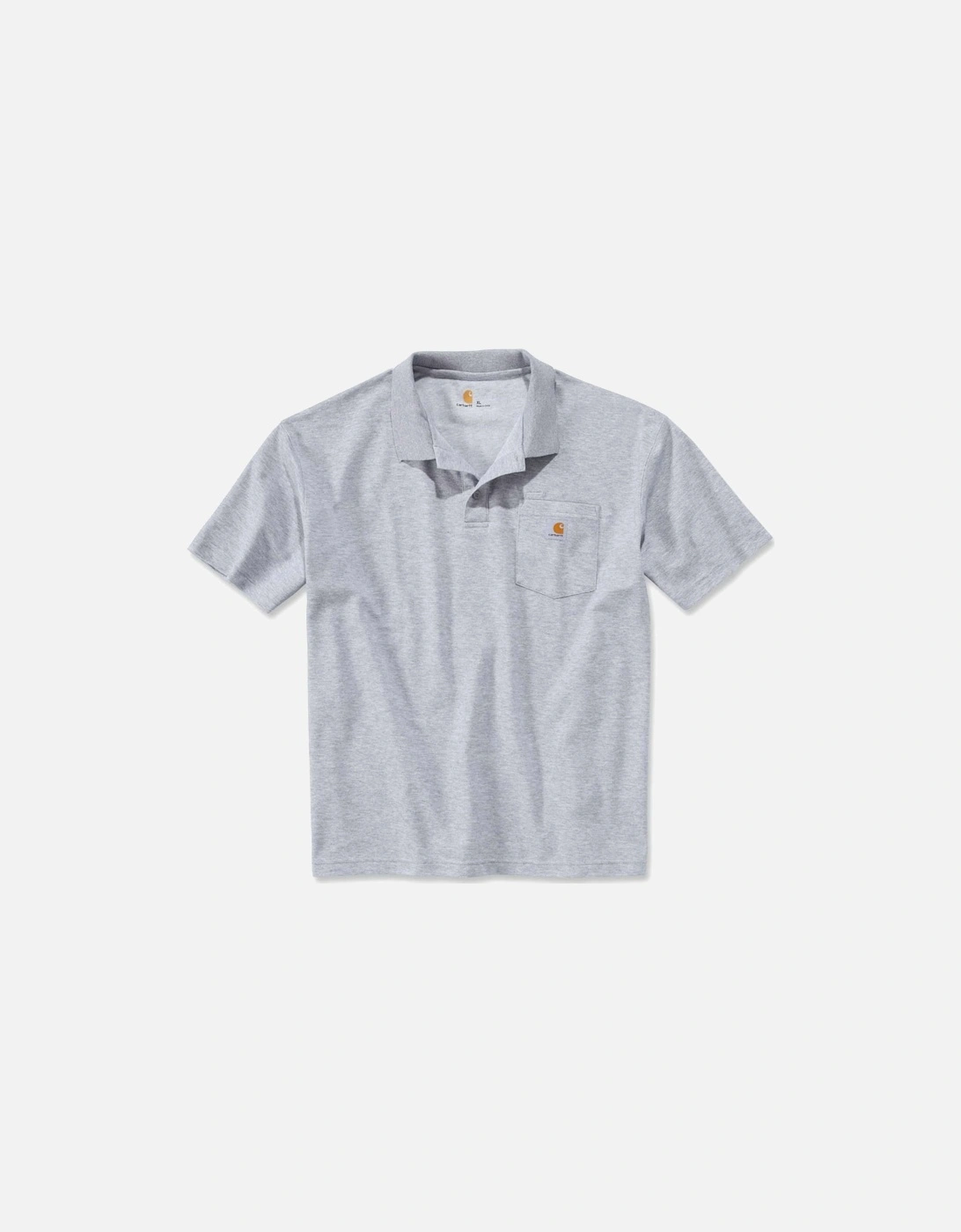 Carhartt Mens Short Sleeve Rib Knit Button Work Pocket Polo Shirt, 2 of 1
