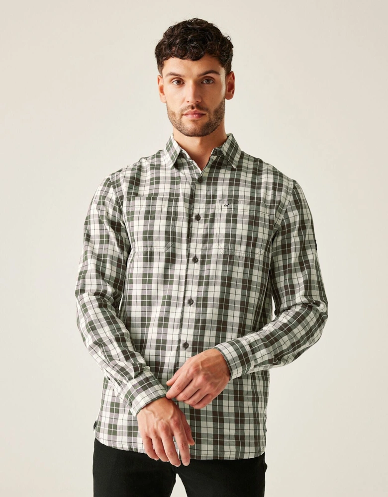 Mens Lance Checked Long Sleeve Shirt