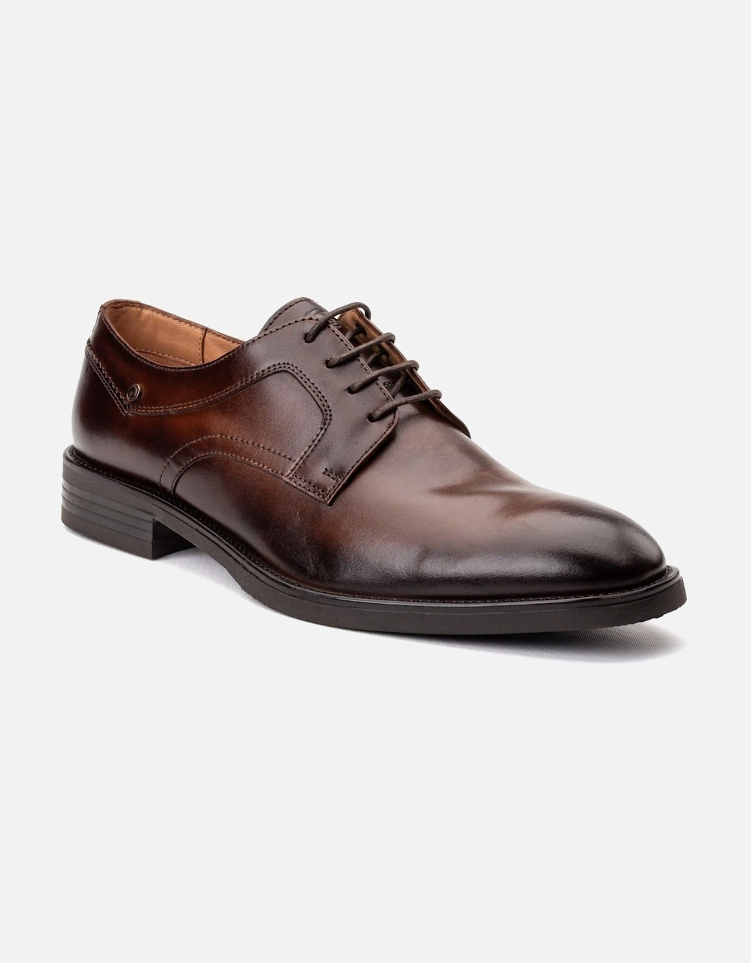 London Sleeve Leather Men's Brown Lace-Up Shoes, 6 of 5