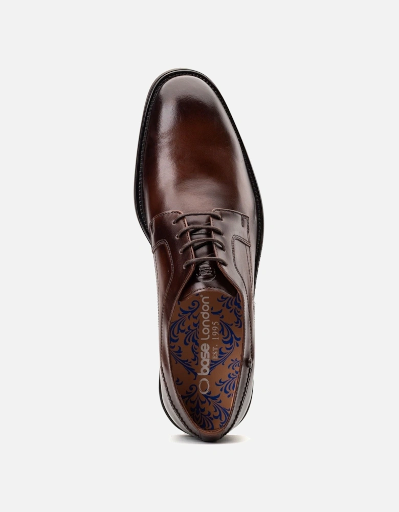 London Sleeve Leather Men's Brown Lace-Up Shoes