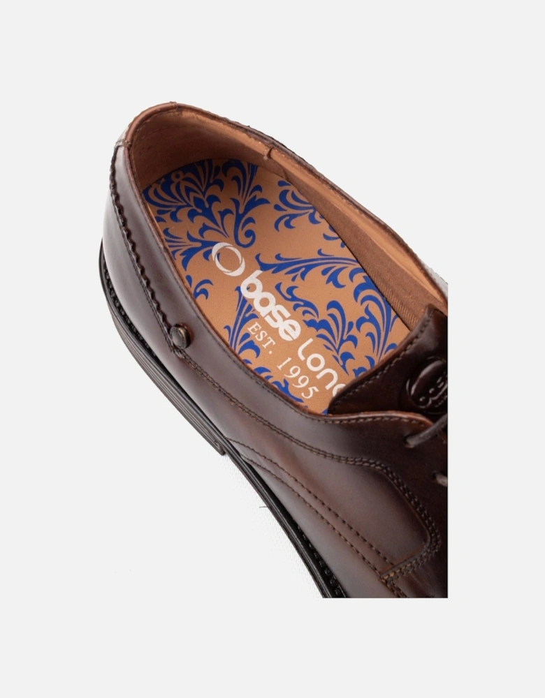London Sleeve Leather Men's Brown Lace-Up Shoes