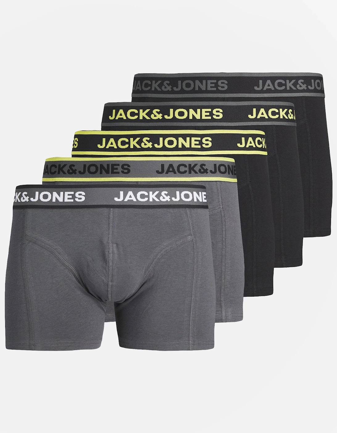 SPEED SOLID Mens 5 Pack Trunks Black, 7 of 6