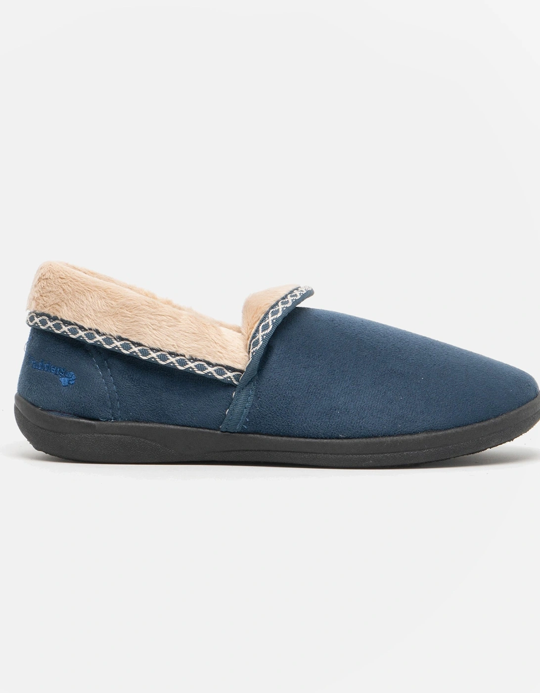 MELLOW Womens (EE Fit) Full Slippers Denim Blue, 8 of 7