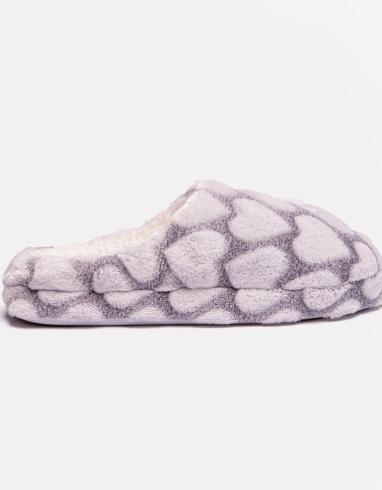 Jo & Joe LOVEHEART Womens Slippers Grey