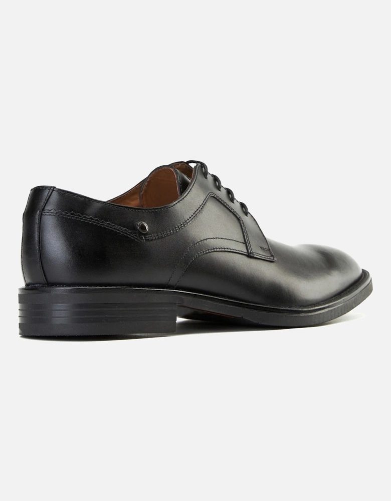 London Sleeve Leather Men's Black Lace-Up Shoes
