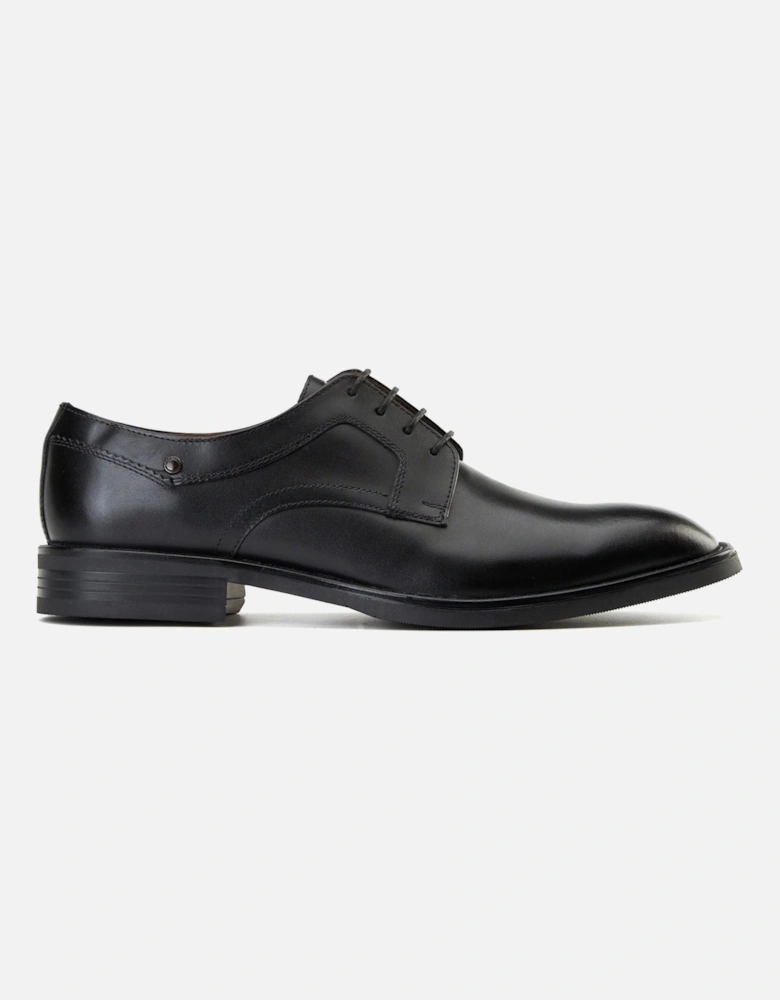 London Sleeve Leather Men's Black Lace-Up Shoes