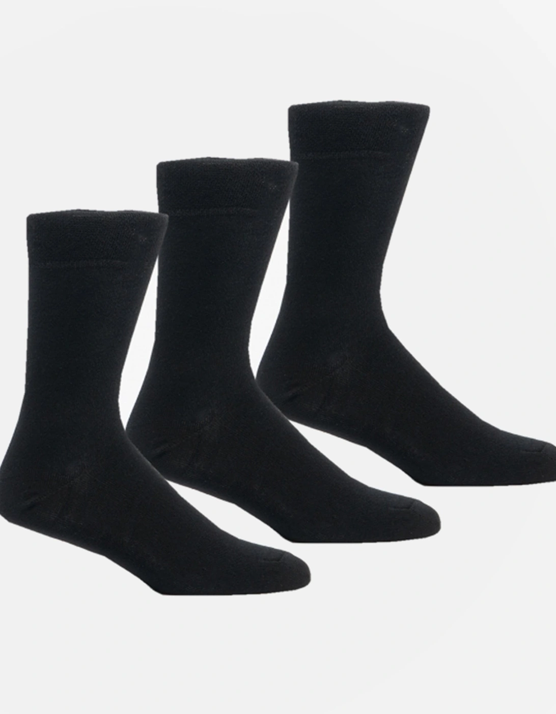 Mens 3 Pack Of Diabetic Socks Black: One Size, 4 of 3