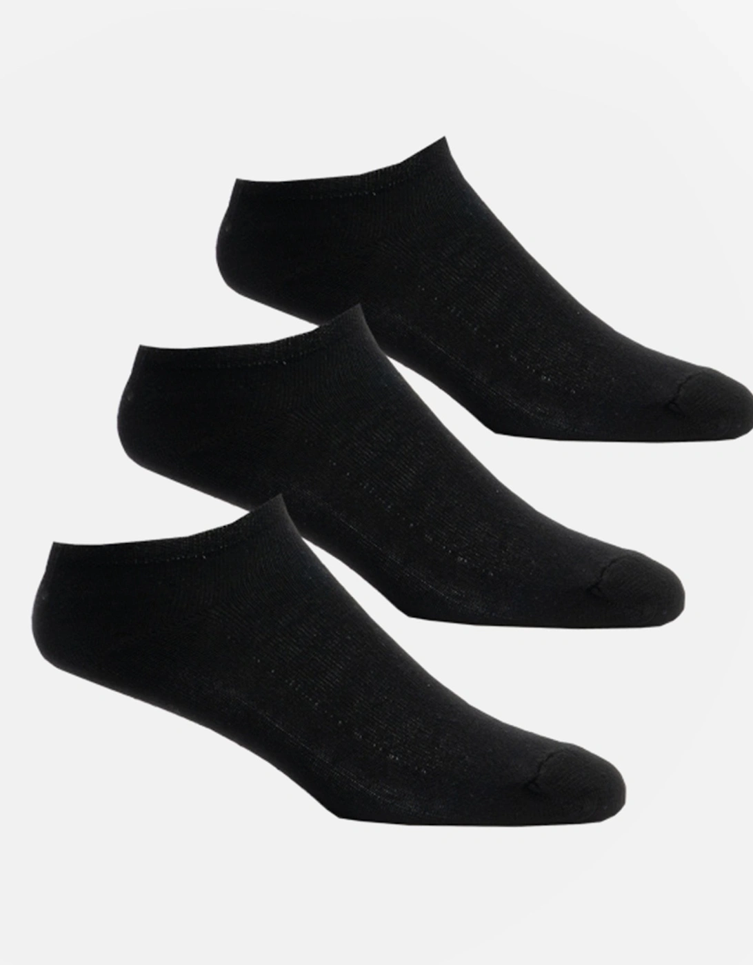 3 Pack Womens Trainer Socks Black: One Size, 8 of 7