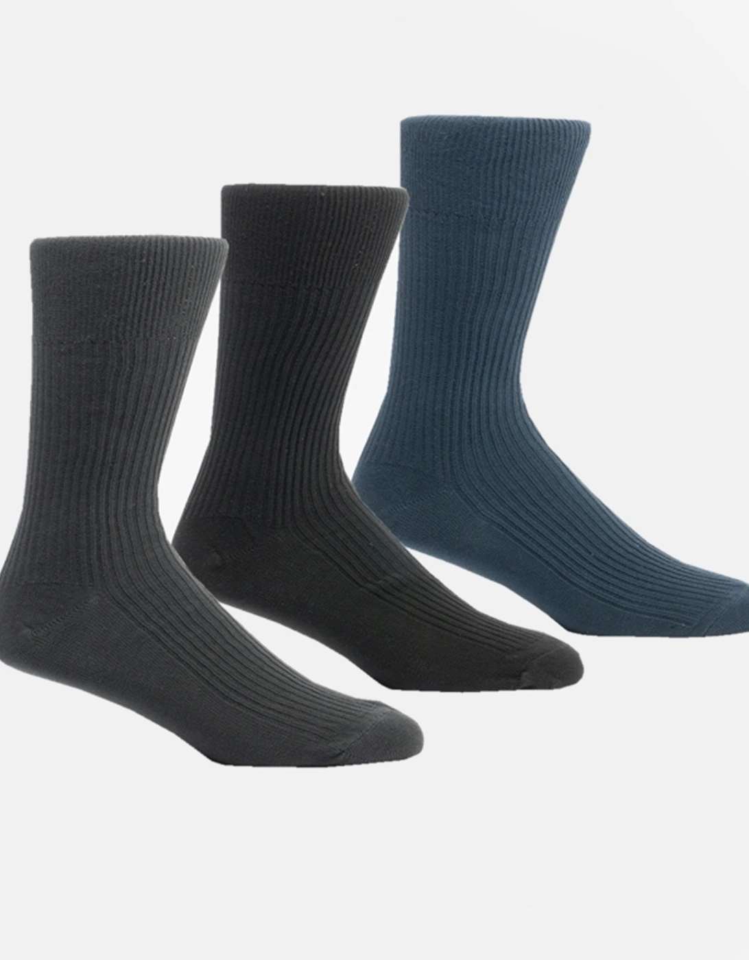 Mens Socks Navy/Black/Grey, 4 of 3