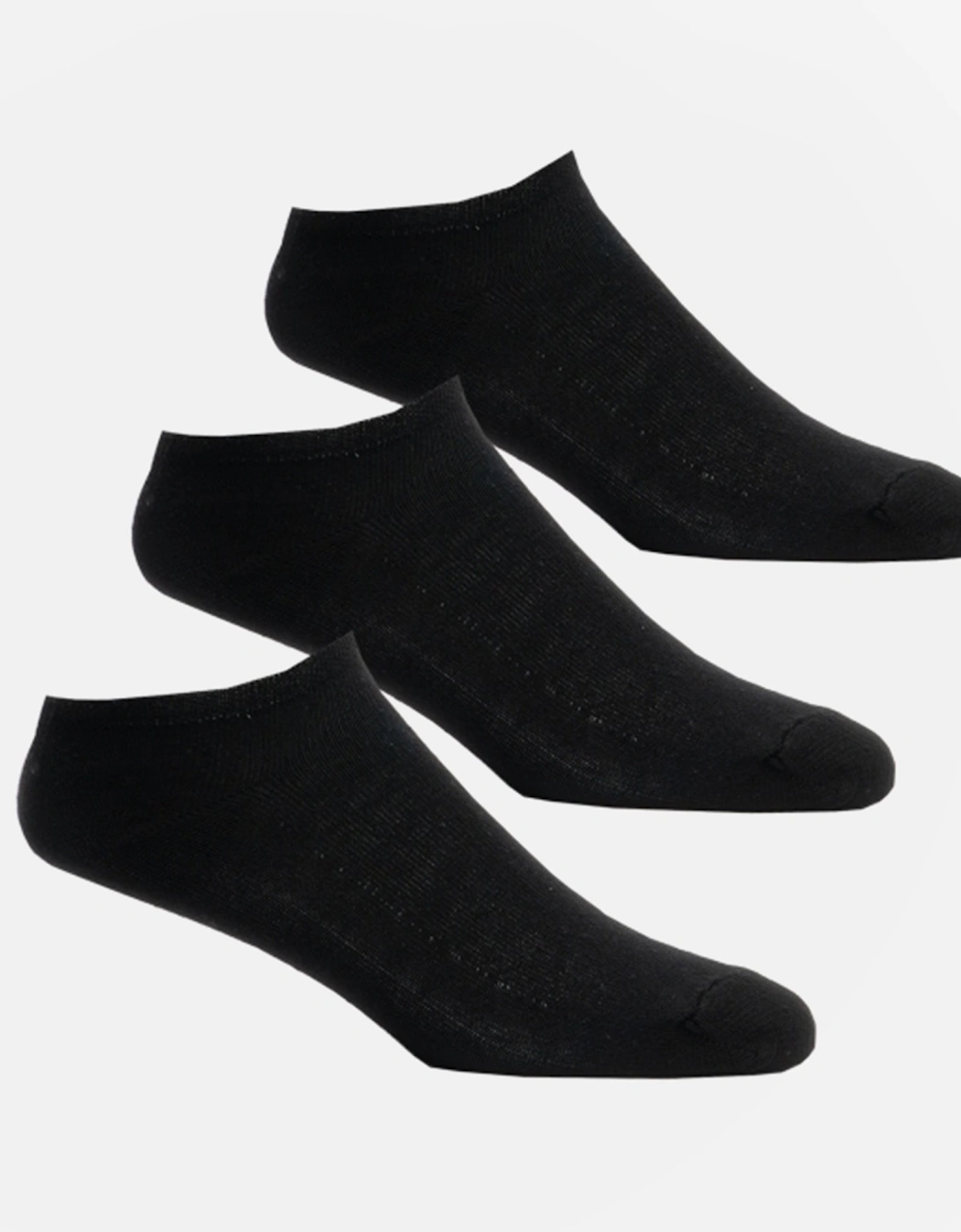 Mens 3 Pack Of Trainer Socks Black: One Size, 5 of 4