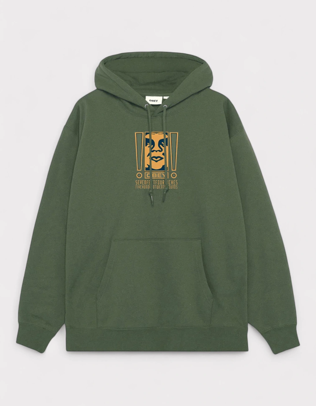 Double Exclamation Pullover Hoodie Moss Green, 3 of 2