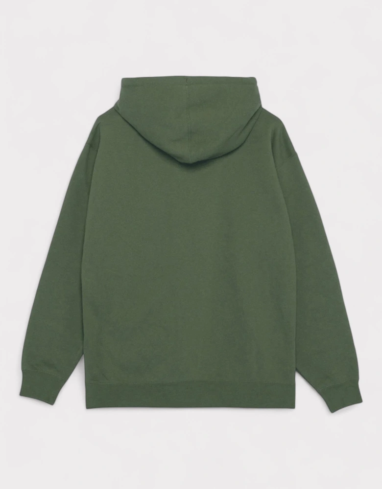 Double Exclamation Pullover Hoodie Moss Green