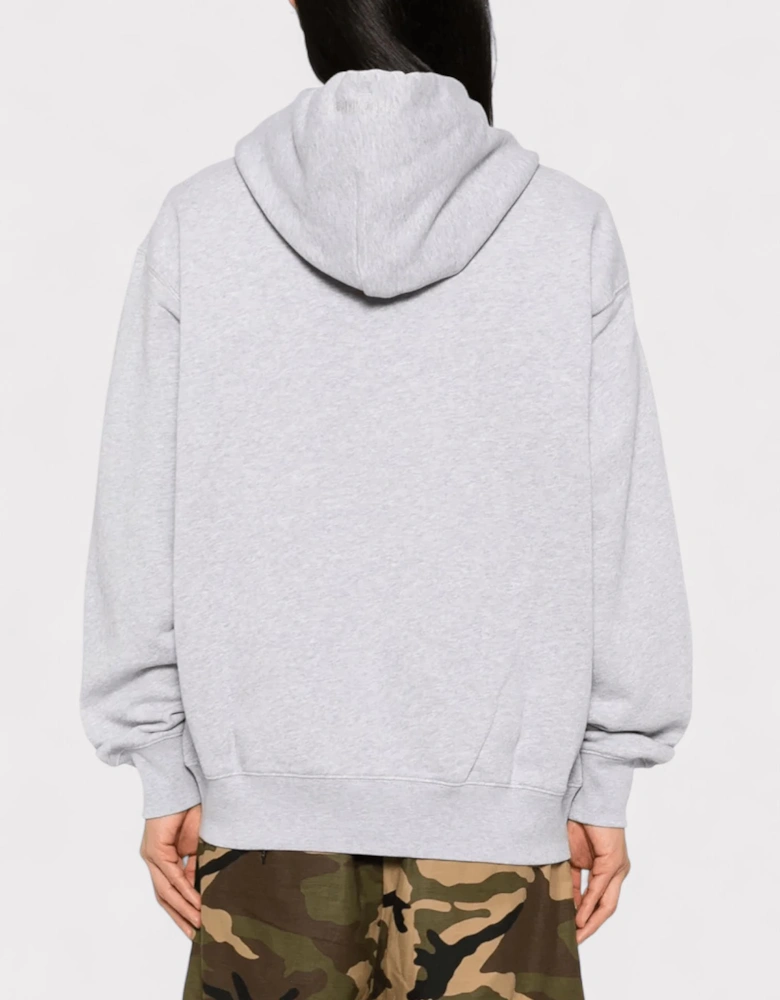 One Point Zip Hoodie Grey