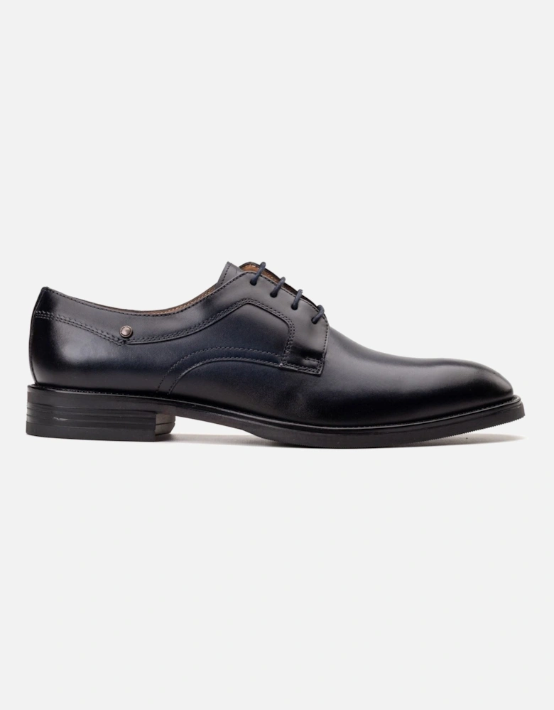 London Sleeve Leather Men's Navy Lace-Up Shoes