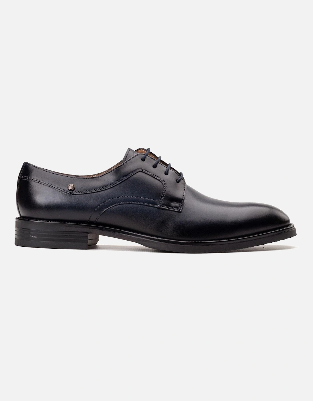 London Sleeve Leather Men's Navy Lace-Up Shoes