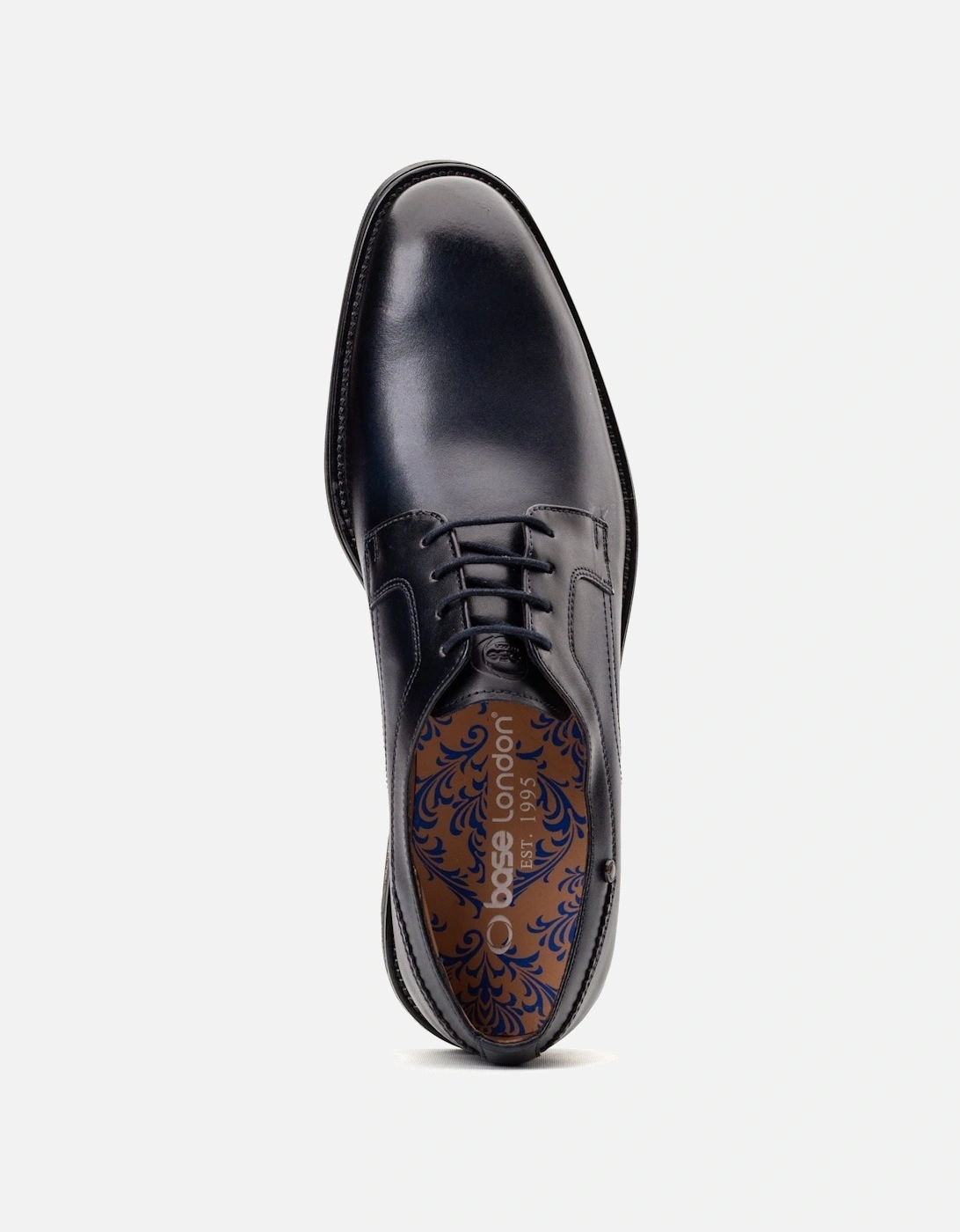 London Sleeve Leather Men's Navy Lace-Up Shoes