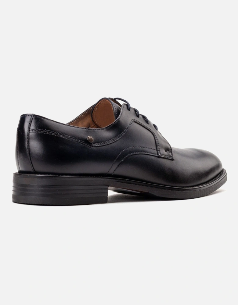 London Sleeve Leather Men's Navy Lace-Up Shoes