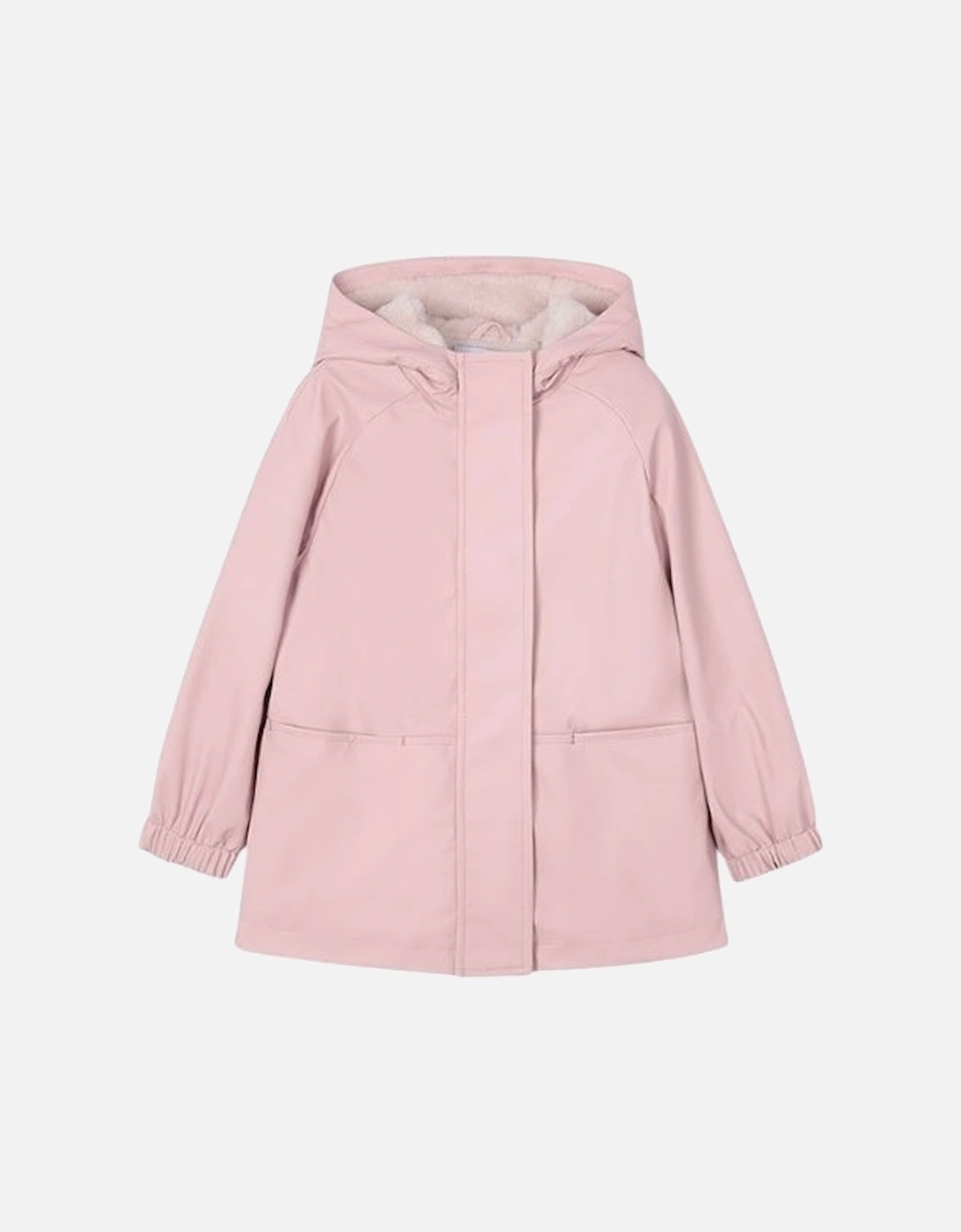 Girls Pale Pink Rain Coat, 4 of 3
